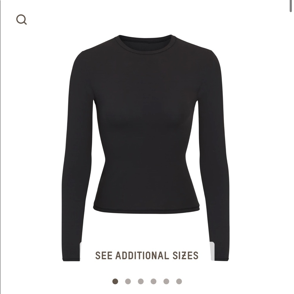 Brand new skims fits everybody long sleeve t shirt onyx